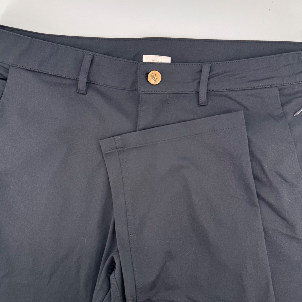 Barbell Apparel Chino Pants Mens 36 Black Performance Athletic Stretch 9029